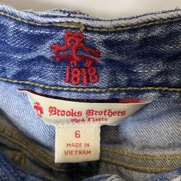 Brooks Brothers 1818 Medium Wash Blue Mid Rise Straight Leg Jeans Size 6 - Picture 6 of 13